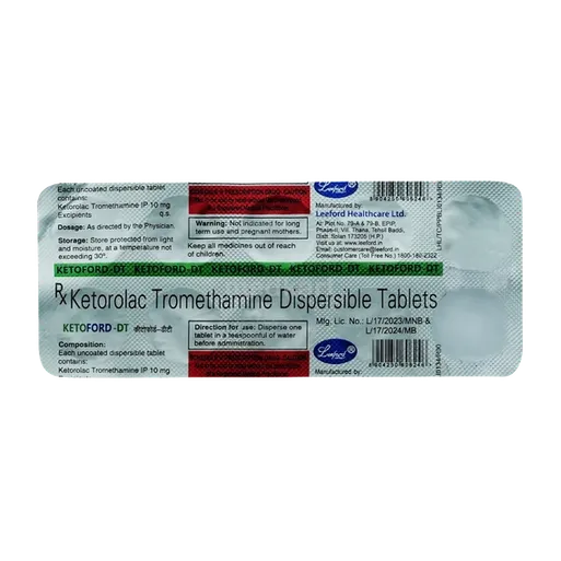 ketoford dt tablet 10's